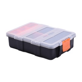 Fenteer Components Box Tool Holder Practical Reusable Clear Lid Sturdy Hardware Organizer Small Tool Parts Box for Bolts Nails Nuts