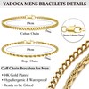 YADOCA Men's Bracelets Stackable Bracelet for Men Boys Cuff Snake