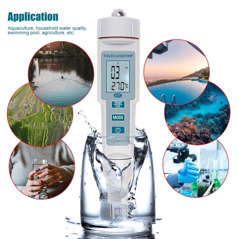 4 in 1 PH TDS EC Temp Test Pen Digital