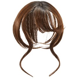 Priscilla TFX-106-GTDM Fluffy Hand Planted Whorl Bangs Wig, Nuance Curl Bangs, Heat Resistant, Gradation Daily Maroon