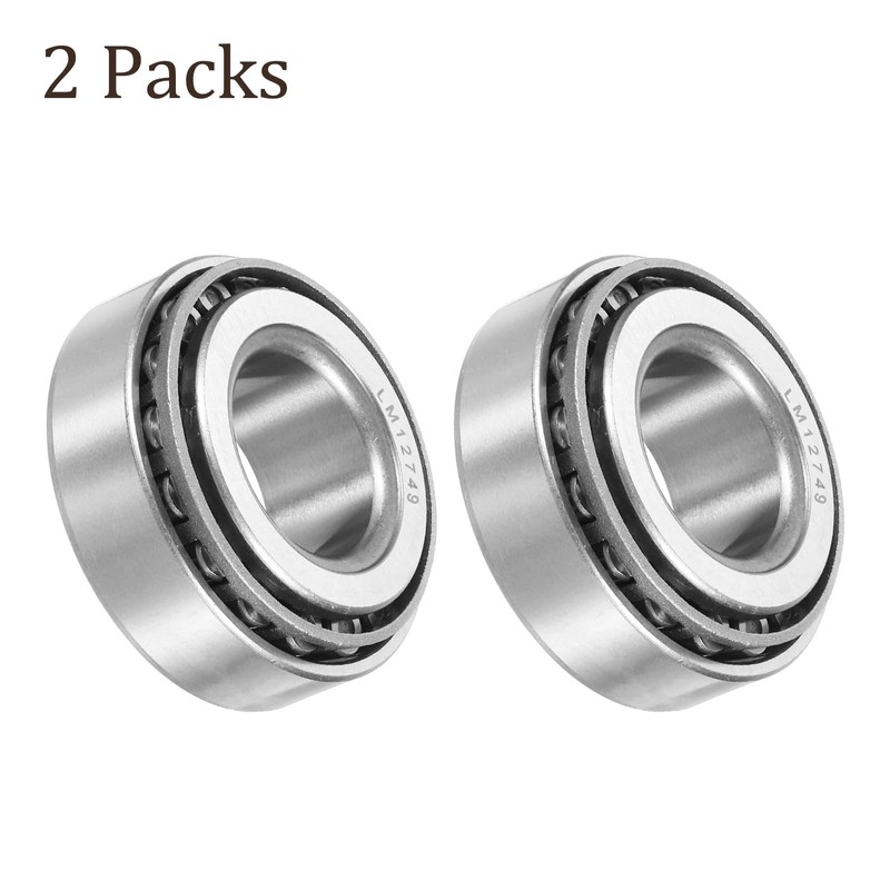 sourcing map 2pcs LM12749/LM12710 Tapered Roller Bearing Cone and Cup,