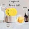 50 Pzs Esponja Facial Comprimida Para Limpieza Y Exfoliación