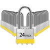 HZSY Padlocks Keyed Alike, Pack of 24, Laminated Steel Keyed