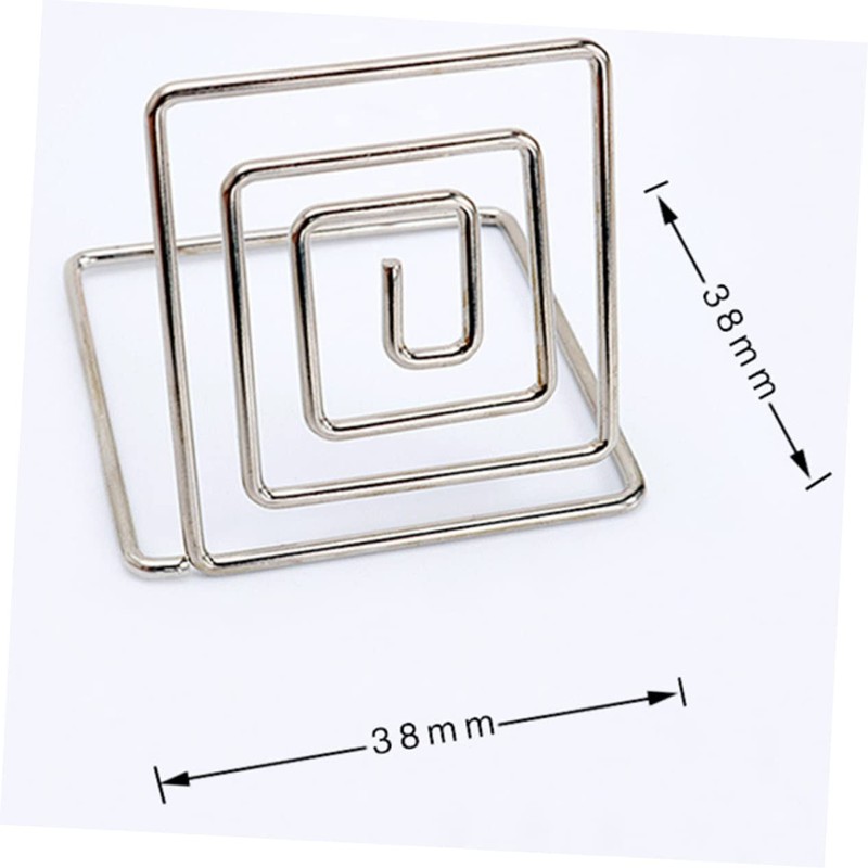 CAXUSD 20pcs Square Memo Holders for Wedding Banquet Elegant Place