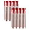 SAINO Trio+ Ballpoint Pens, RED, Fine Point (0.7mm), Pack of