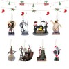 Gyoungt Nightmare Christmas Ornament Decorations, 8PCS Stocking Cap Funny Santa