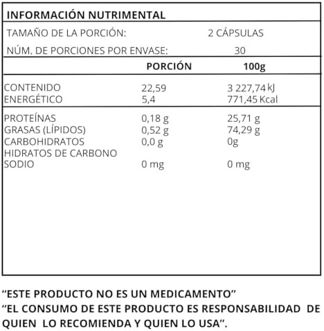Essential Nutrition Aceite de Linaza 60 Cápsulas 350 mg