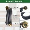 1/2" HVAC Vacuum Hose, 1/2" to 1/4" Fittings High-Flow Refrigerant