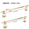 Wall Mounted Polished Gold Towel Bar,Crystal Towel Holder Adjustable Towel