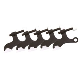 Hollow Core Hinge Pin Door Stop Wall Protector with Rubber Tip, Design House Oil Rubbed Bronze Adjustable Door Stoppers, 5-Pack, 181925