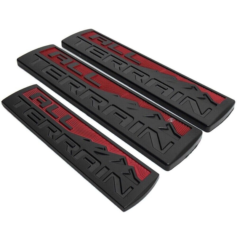 4pcs All Terrain Sierra Emblems 3D Badges Door Tailgate Replacement
