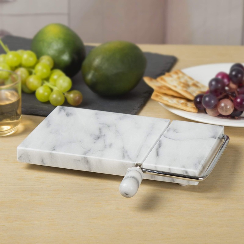 Creative Home Natural Marble Slicer Cheese, Butter Cutter with Replacement