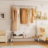 Ekisemio Rolling Clothes Rack Load 450 LBS, Heavy Duty Garment
