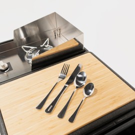 BOXIO - Eat: Compact Stainless Steel Camping Cutlery Set for 2 People - Outdoor Travel Cutlery for Camping, Children, German Army & Camping Tableware - Lightweight & Robust - Perfect for Your Camping