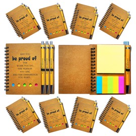 2025 Inspirational Spiral Notebook 30 Sets Portable Employee Appreciation Gifts Bulk Journals with Sticky Note Pen for Teachers Students Friends Colleagues Volunteer Nurse and Family Thank You Gifts