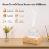 Lecdura Glass Essential Oil Diffuser with Glass Reservoir & Wood
