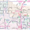 Orange County, California Detailed Arterial Wall Map (2 Large Sizes)