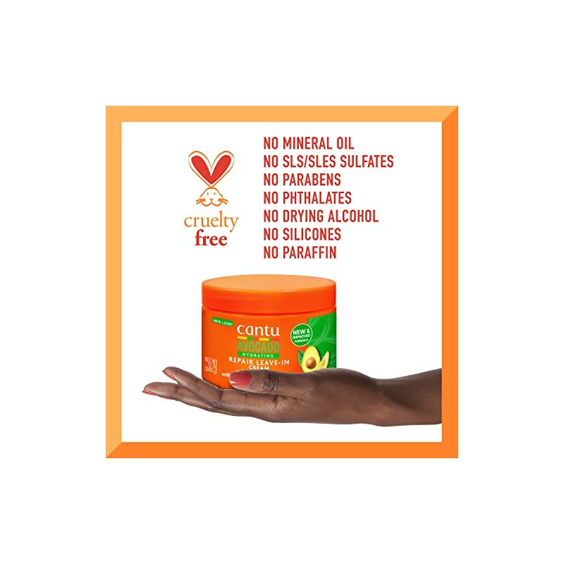 Cantu Avocado Hydrating Leave-In Conditioning Cream, 12 oz (Pack of