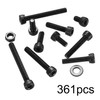 361 Pcs Hex Bolts, M3 Cylinder Screws Hex Socket Screws