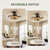 Spacora 28'' Retractable Ceiling Fan with Lights, Flush Mount Small