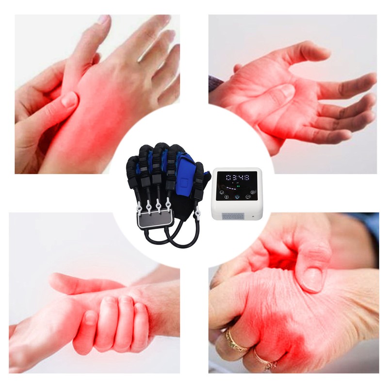 Hand Function Training Glove Rechargeable Hot Compress 3 Modes 9