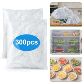 300PCS Bowl Covers for Bread Proofing – QUINGLU Elastic Plastic Food Covers, BPA-Free Reusable Disposable Wraps, Thickened Shower Caps for Bowls, Plates, fruit, Leftovers & Outdoor Picnics