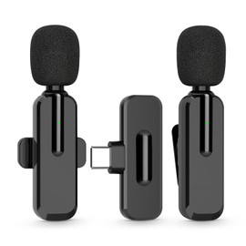 MAYBESTA MAYBESTA Wireless Mini Microphone for iPhone 15 - Bluetooth Lavalier Android Mic for YouTube Video Recording, Clip-on USB C Phone Microphones for Tiktok Vlog Livestream Podcast