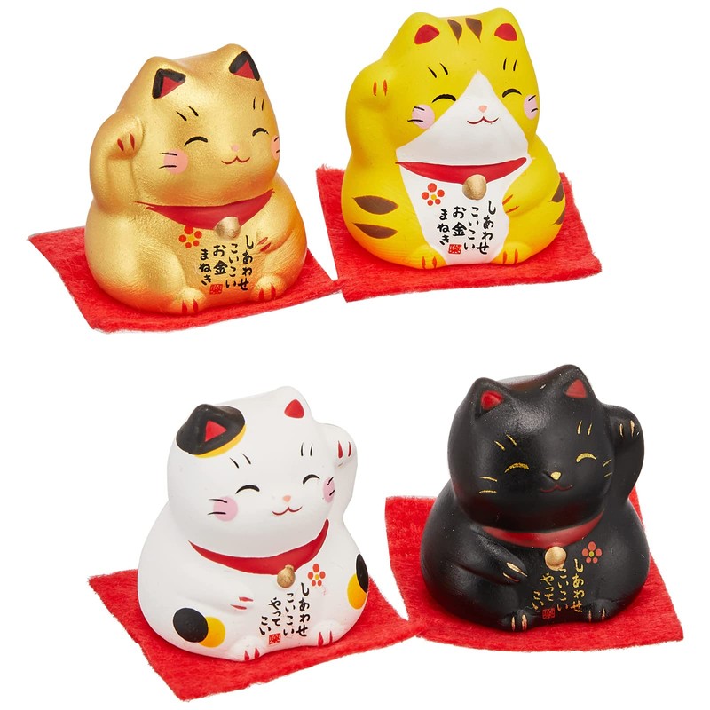 Yakushigama 7816 Nishiki Daifuku Maneki Neko Set of 24