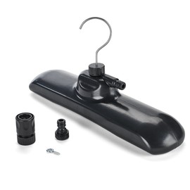 Rinse Hanger - Black Wood Wetsuit Hanger with Rinse Capability, Wide Hanger for Faster Drying (1 Pack)
