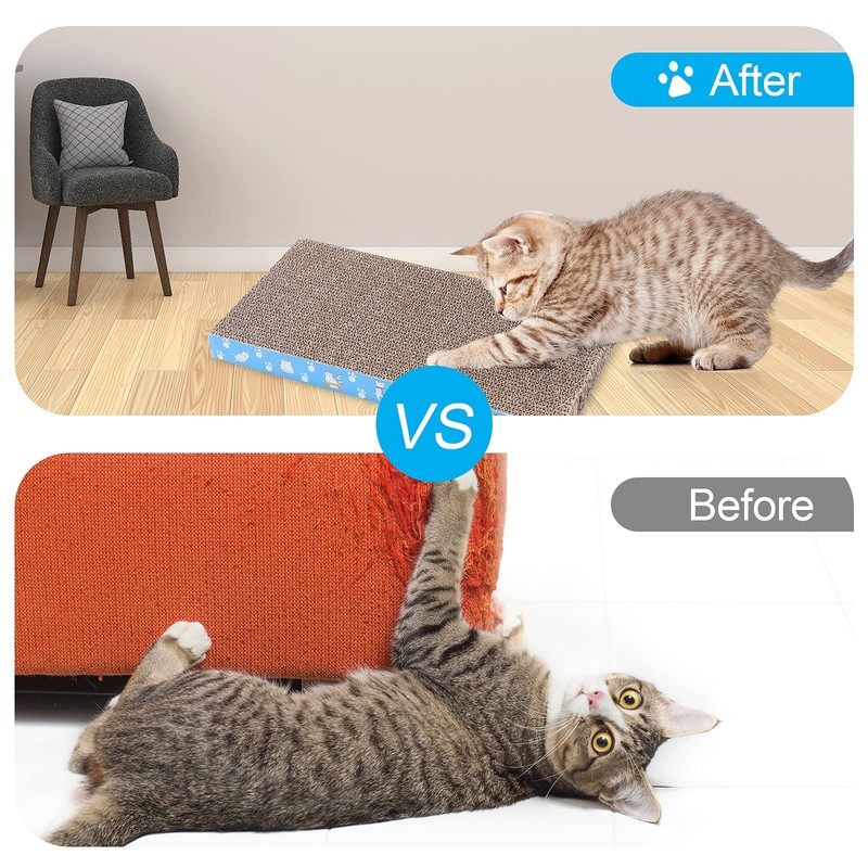 5 Packs in 1 Cat Scratch Pad, Cat Scratcher Cardboard,Reversible,Durable