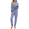 Becotal Soft Cotton Pajamas for Women Set Striped Long Sleeve
