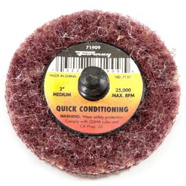 Forney 71909 Surface Prep Pad, Quick Change, Medium Grit, 2-Inch