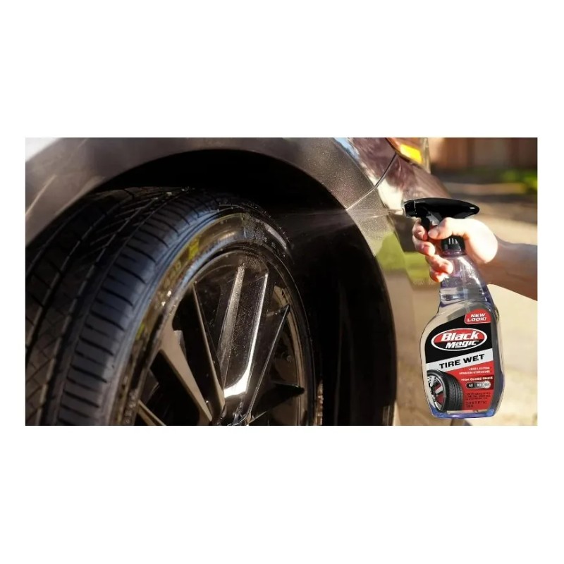 Black Magic Tire Wet 1 Abrillantador Para Llantas 680ml Beige