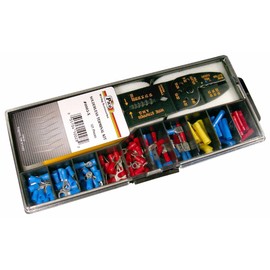 Solderless Terminal Assortment with Tool in Plastic Kit