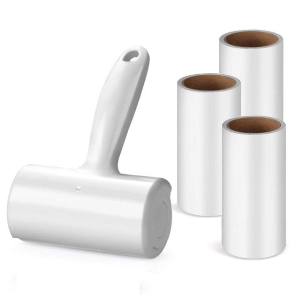 Home Essential White Lint Handle & 3 Lint Paper Rolls