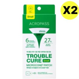 Acropass 아크로패스 트러블 큐어 여드름 패치 스몰 S 9입 X 2 Acropass Trouble Cure Acne Patch Small S 9ea x 2