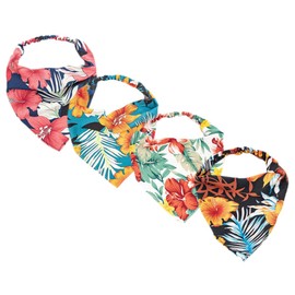BESPORTBLE 4pcs Women Hair Scarves Elastic Bandana Floral Kerchief Triangle Head Scarves Women's b