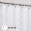 OVZME White Tall Bathroom Shower Curtain 78 Inch Length, Modern