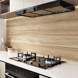 Wallercity 24''x118'' Brown/Yellow Oak Wood Wallpaper Peel and Stick Countertops Wood Grain Self Adhesive Contact Paper for Cabinets Table Top Waterproof Thick Removable Vinyl Wrap for Shelf Liner