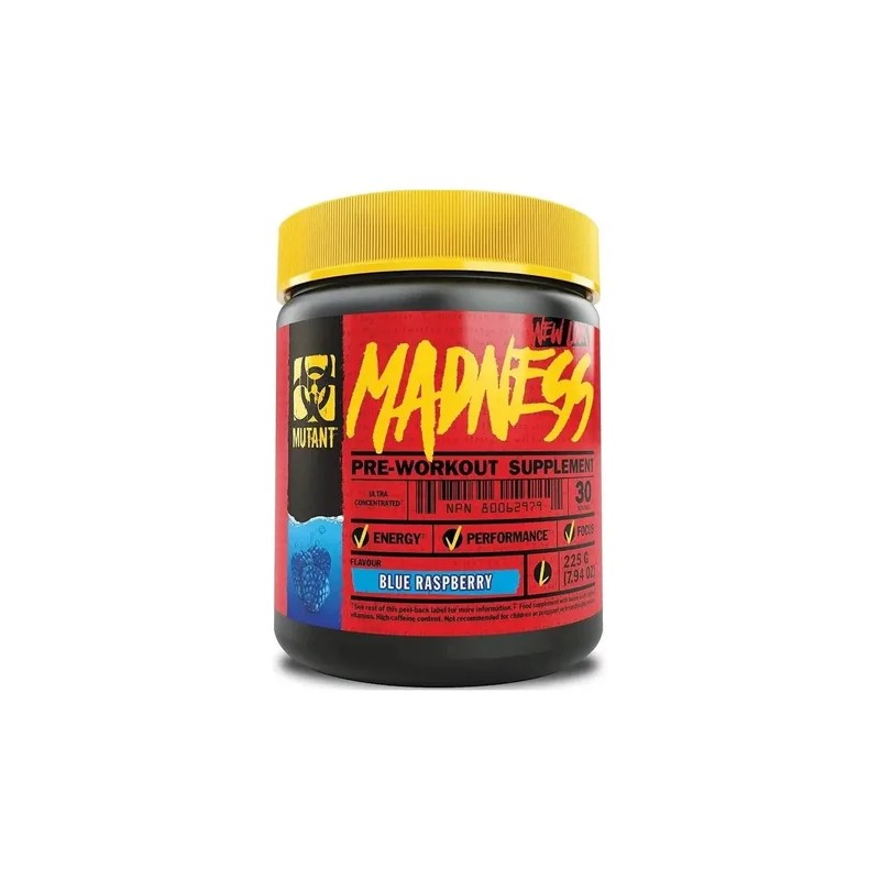 Suplemento En Polvo Mutant Madness Sabor Blue Raspberry De 225g