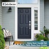Calzibeno Brushed Nickel Front Door Handle and Deadbolt Set, Front