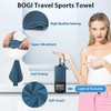 BOGI Toalla de Microfibra para Viaje/Deportes- Antibacterial, Secado Rápido, Suave,
