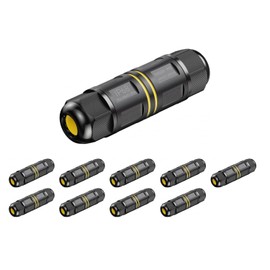 ledscom.de Pack of 10 Cable Connectors for Outdoor Use, IP68, Sleeve for 5-12 mm Cable Diameter