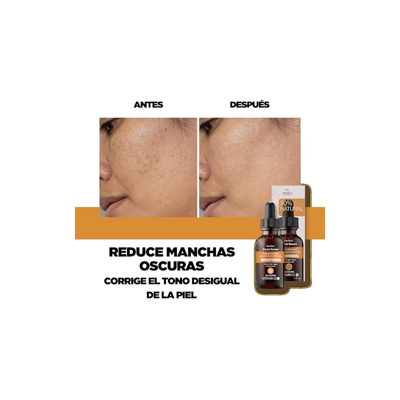 PURIFECT SUERO FACIAL ILUMINADOR VITAMINA C 90% NATURAL 30ML/1OZ