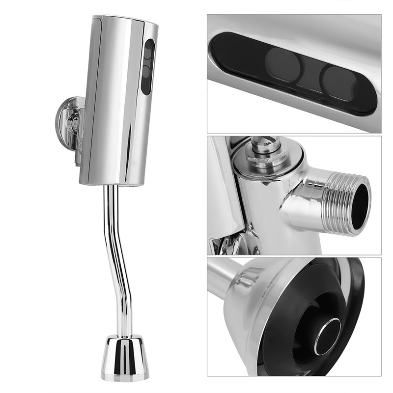 Bathroom Toilet Wall Mounted Automatic Sensor Touchless Urinal Flush Valve