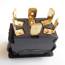 KEDU HY60B 125/250V 20/15A 6 Pins Rocker Switch ON-Off-ON Push Button Switches Arc Pushbutton Switch for Industrial Electric Power Tools and Machine Tool Equipment Control