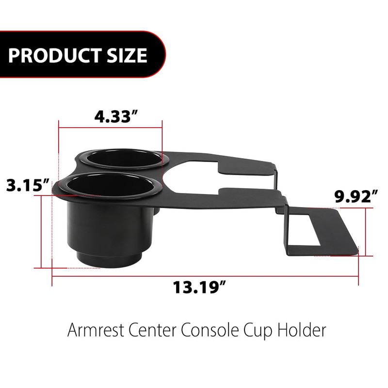 DOTCOM Armrest Center Console Cup Holder Compatible with Chevy OBS