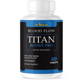 Pelican Vitamins Blood Flow Titan Boost Pro- Men's Health & Performance- 60 Tablets