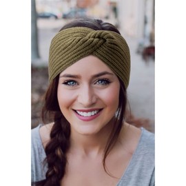 DRESHOW Women Warm Knitted Headband Winter Ear Warmer Crochet Head Wraps Thick Fleece Lining Hair Bands Winter Accessories