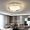 UOFUS 28W LED Flush Mount Ceiling Light Chrome 12inch Modern